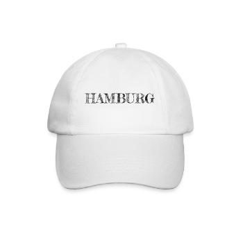 Hamburg Schriftzug schwarz - Baseballkappe - Weiß/Weiß - Vorne