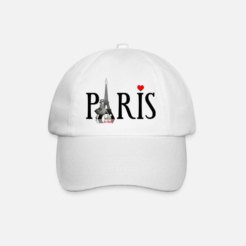 Paris - Baseballkappe - Weiß/Weiß