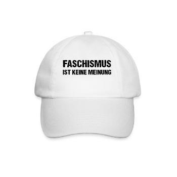 Anti Nazi Spruch - Baseballkappe - Weiß/Weiß - Vorne