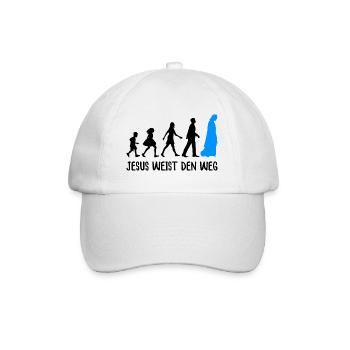 Jesus Weist Den Weg - Baseballkappe - Weiß/Weiß - Vorne