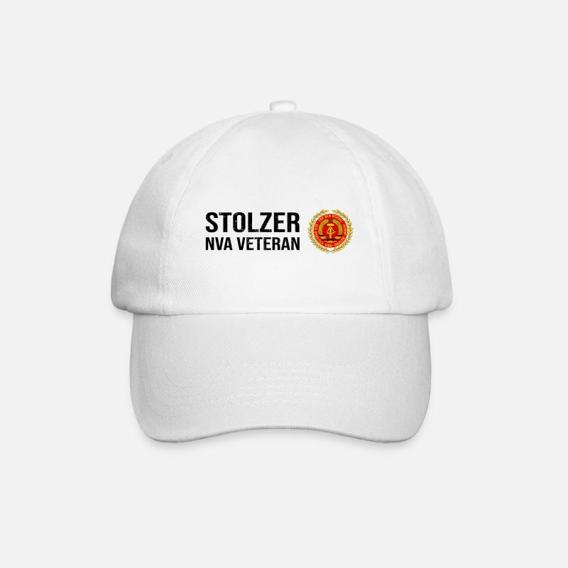 DDR Stolzer NVA Veteran - Baseballkappe - Weiß/Weiß