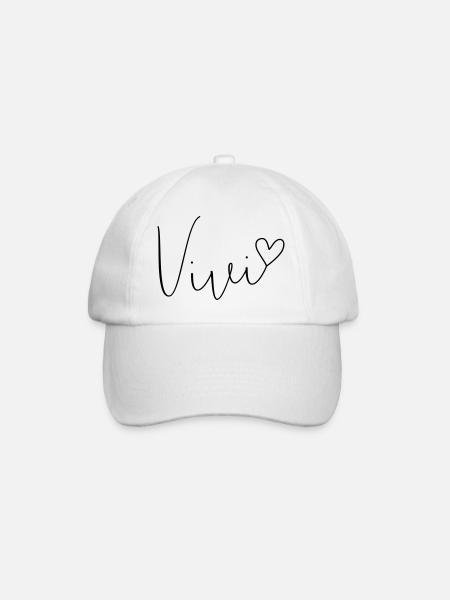 Vivi Name Vorname Vivien Vivian - Baseballkappe - Weiß/Weiß