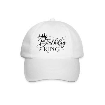 Birthday King - Cadeau de fête d’anniversaire cool pour hommes - Casquette classique - blanc/blanc - Devant