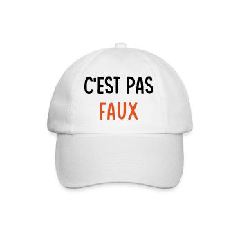 C'est pas faux - Casquette classique - blanc/blanc - Devant