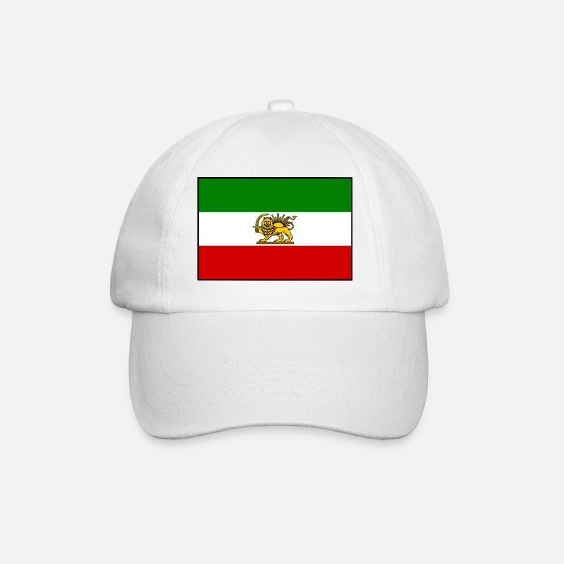 IRAN FLAGGE - Baseballkappe - Weiß/Weiß
