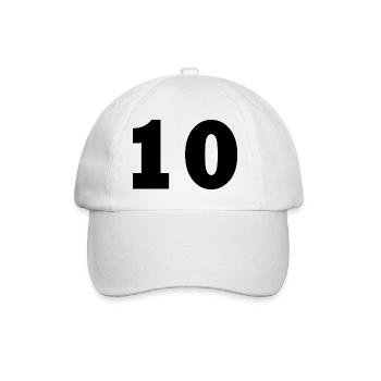 10 - Baseballkappe - Weiß/Weiß - Vorne