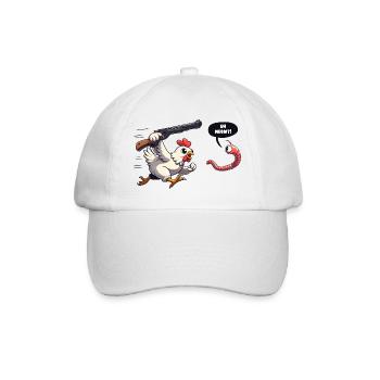 Euh MIAOU Drôle de ver chat poulet disant - Casquette classique - blanc/blanc - Devant
