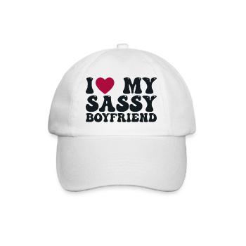 Ich liebe meinen frechen Freund - Baseballkappe - Weiß/Weiß - Vorne
