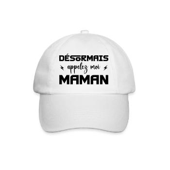 désormais appelez moi maman - Casquette classique - blanc/blanc - Devant