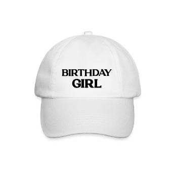 Fille d’anniversaire - Casquette classique - blanc/blanc - Devant