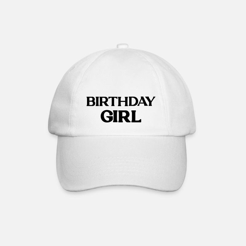 Fille d’anniversaire - Casquette classique - blanc/blanc