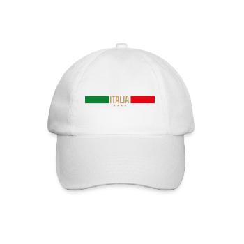 Italia - Geschenkidee fan football - Flagge - Baseballkappe - Weiß/Weiß - Vorne