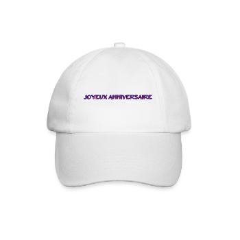 BIRTHDAY. HAPPY BIRTHDAY. HAPPY BIRTHDAY. - Baseball Cap - white/white - Front