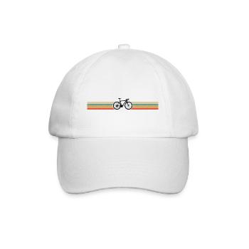 Bike Bike Retro T-Shirt for Cyclists - Baseball Cap - white/white - Front