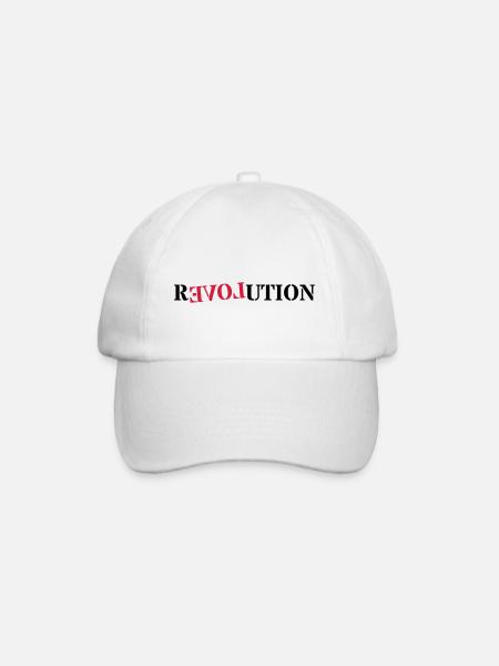 Revolution Love - Baseballkappe - Weiß/Weiß
