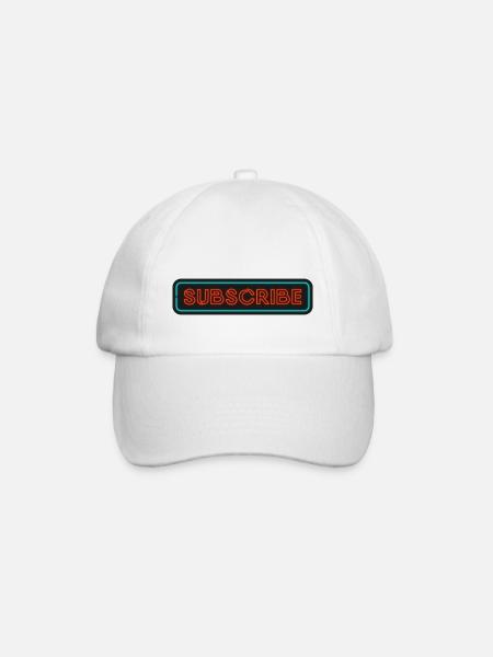 Néon Subscribe Design - Casquette classique - blanc/blanc