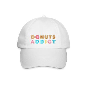 Donuts addict croc - Baseball Cap - white/white - Front