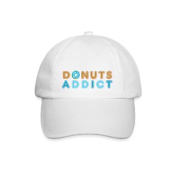 Donuts addict blue - Baseball Cap - white/white - Front