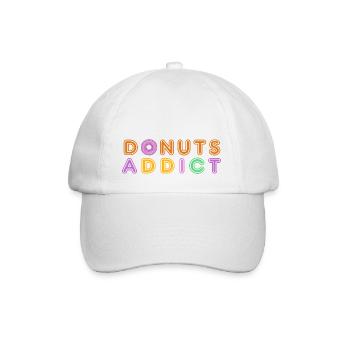 Donuts addict purple green - Casquette classique - blanc/blanc - Devant
