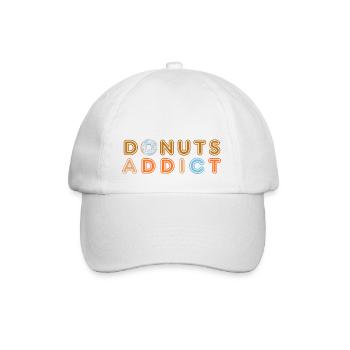 Donuts addict ice blue - Baseball Cap - white/white - Front