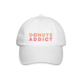 Donuts addict pink love - Casquette classique - blanc/blanc - Devant