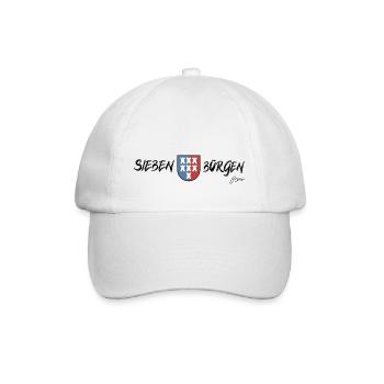 Pongratz Design | Siebenbürgen Wappen Design - Baseballkappe - Weiß/Weiß - Vorne