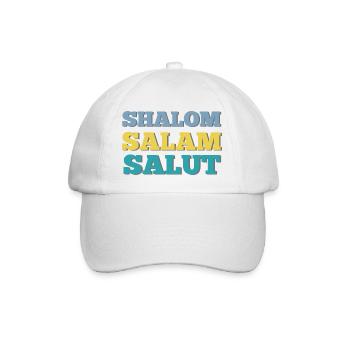 Shalom salam salut - Citation amour et amitié - Casquette classique - blanc/blanc - Devant