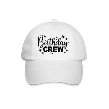 Birthday Crew Matching Group Birthday Party Outfit - Baseball Cap - white/white - Front
