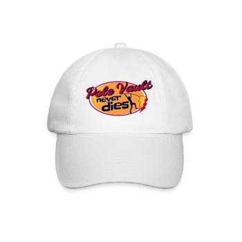 Pole vault sports athlete - Baseball Cap - white/white - Front