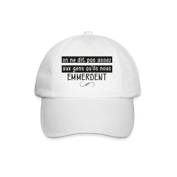 Les Gens M'Emmerdent Citation Drôle Homme Femme - Casquette classique - blanc/blanc - Devant