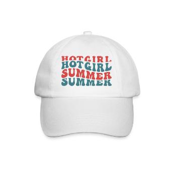 Hot Girl Summer Typography - Baseball Cap - white/white - Front