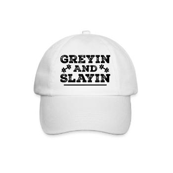 Greyin And Slayin - Funny Workout Gym - Casquette classique - blanc/blanc - Devant