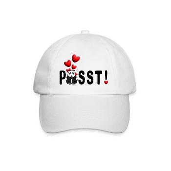 Panda Liebe Passt mit vielen süßen Herzen. - Baseballkappe - Weiß/Weiß - Vorne