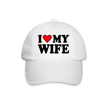 I love my wife - Casquette classique - blanc/blanc - Devant