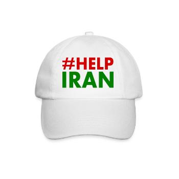 Help iran - Baseball Cap - white/white - Front