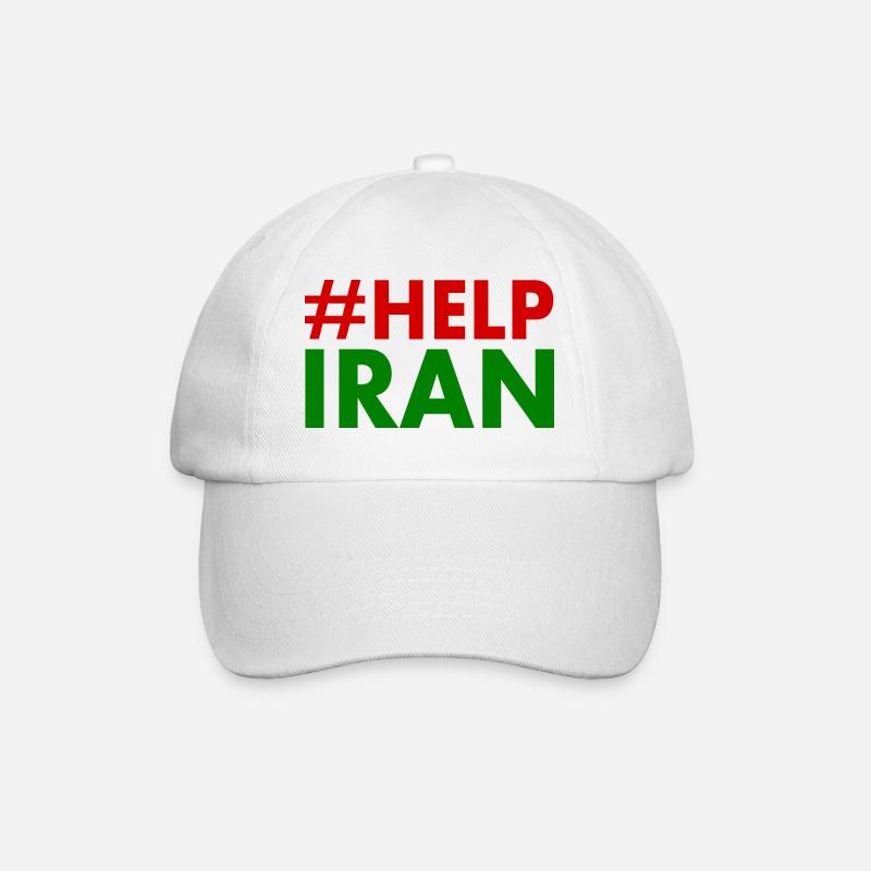Help iran - Baseballkappe - Weiß/Weiß