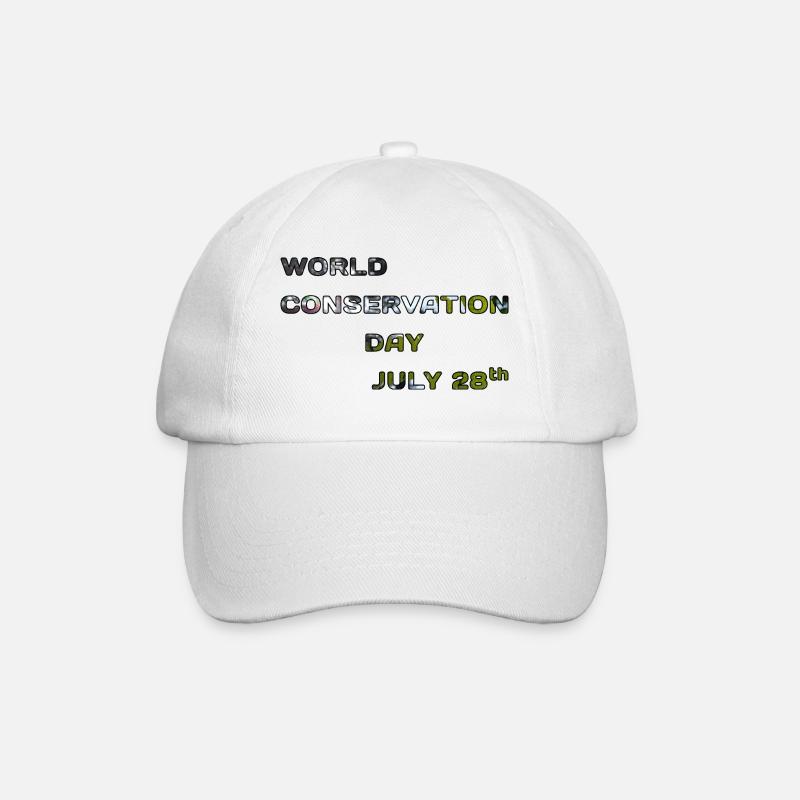 world conservation day - Baseball Cap - white/white
