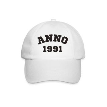 Anno 1991 Birthday Year of birth - Baseball Cap - white/white - Front