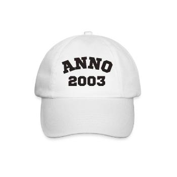 Anno 2003 Geburtstag Geburtsjahr - Baseballkappe - Weiß/Weiß - Vorne