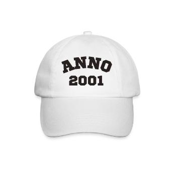 Anno 2001 Birthday Year of birth - Baseball Cap - white/white - Front