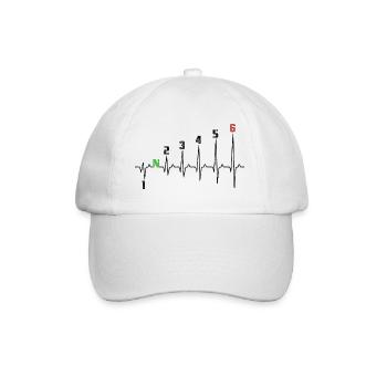 1N23456 Changement de vitesse moto - Adrénaline - Pouls - Casquette classique - blanc/blanc - Devant