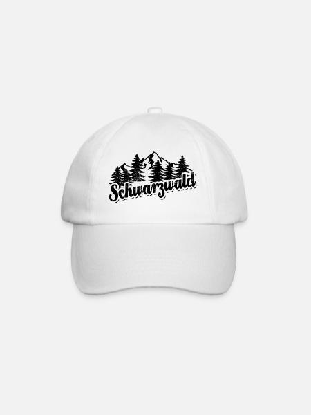 Schwarzwald - Wald und Berge Wandern Erholung - Baseballkappe - Weiß/Weiß