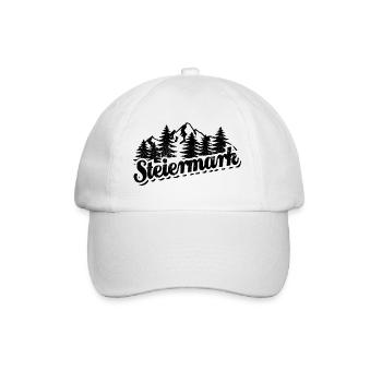 Steiermark - Wald und Berge Wandern Erholung - Baseballkappe - Weiß/Weiß - Vorne