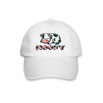 Moody Cow Lover Funny Grumpy Person Gift Quote - Baseball Cap - white/white - Front