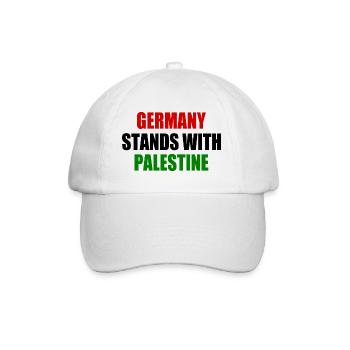 germany stands with palestine - Baseball Cap - white/white - Front