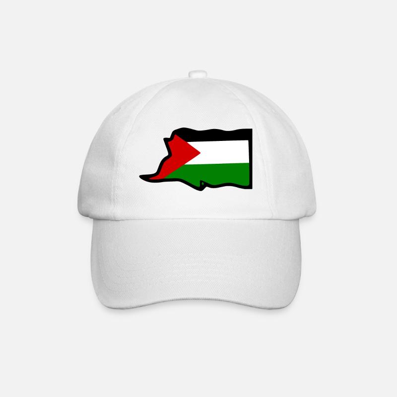 Palestina - Baseballkappe - Weiß/Weiß