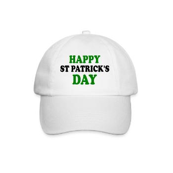 happy st patrick's day - Baseball Cap - white/white - Front