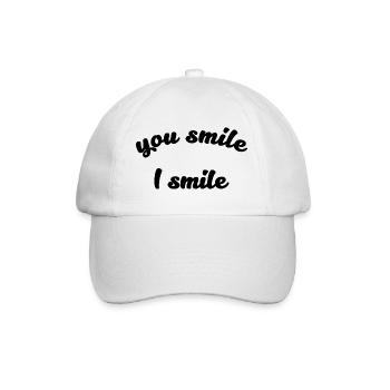 Tu souris Je souris Citation - Casquette classique - blanc/blanc - Devant
