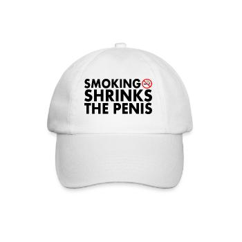 Smoking shrinks the penis - Casquette classique - blanc/blanc - Devant