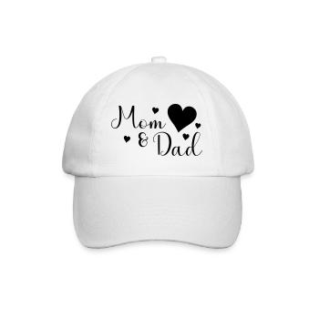 Mom and Dad - Baseballkappe - Weiß/Weiß - Vorne